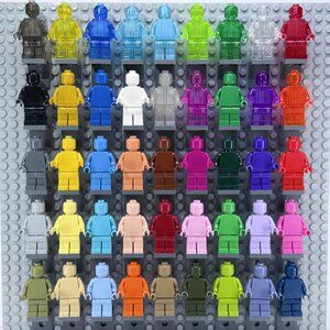 Monochrome Colorful Custom Minifigures Lot of 45